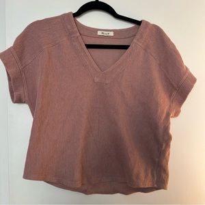 Madewell Purple Ribbed Top